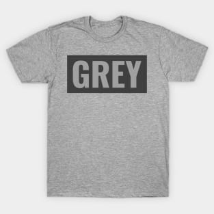 Grey text simple classic typography T-Shirt